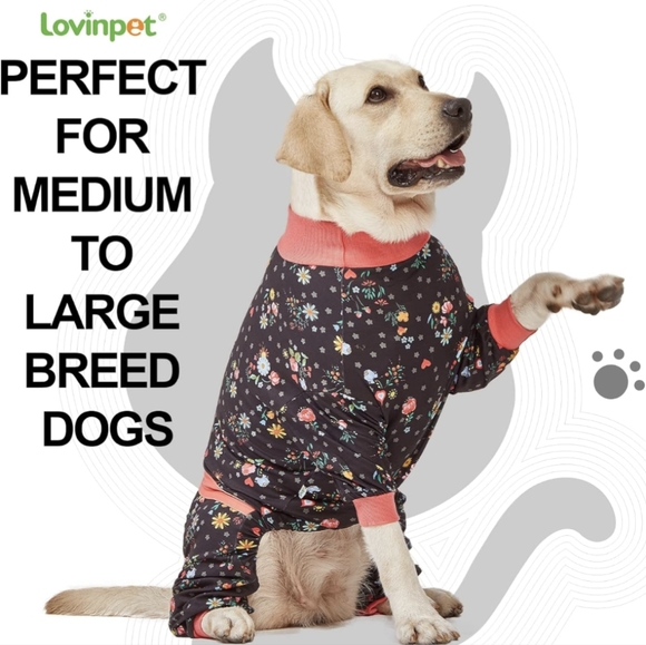🐾 LovinPet Big Dog Pajamas, Post Surgery Onesie for Large Breed Dogs, M - Picture 3 of 11